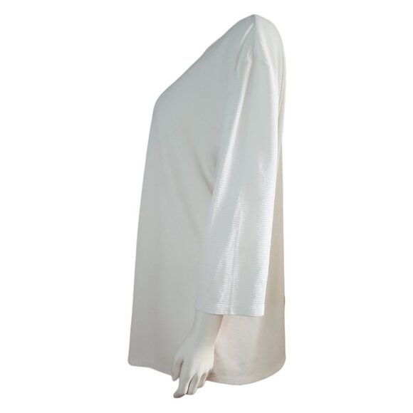 Segments Top Womens Plus Size XXL Solid White Thermal Made in Canada Base Layer - Picture 2 of 7